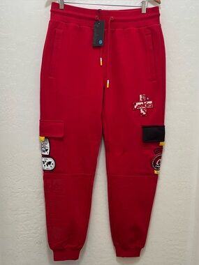 Cookies Men’s Mile High Cargo Sweatpants in Red Size L NWT